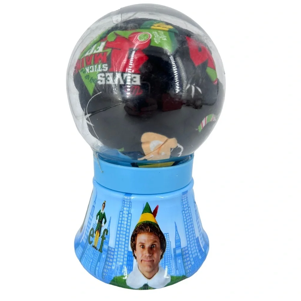 Briefly Stated Mens Cotton Buddy the ELF Christmas Boxers Snow Globe Bank Medium